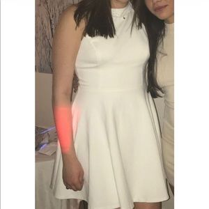 Lulu’s White Open Back Skater Dress